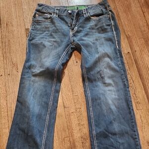 Classic Rock&Roll Blue Straight-Leg Men's Jeans